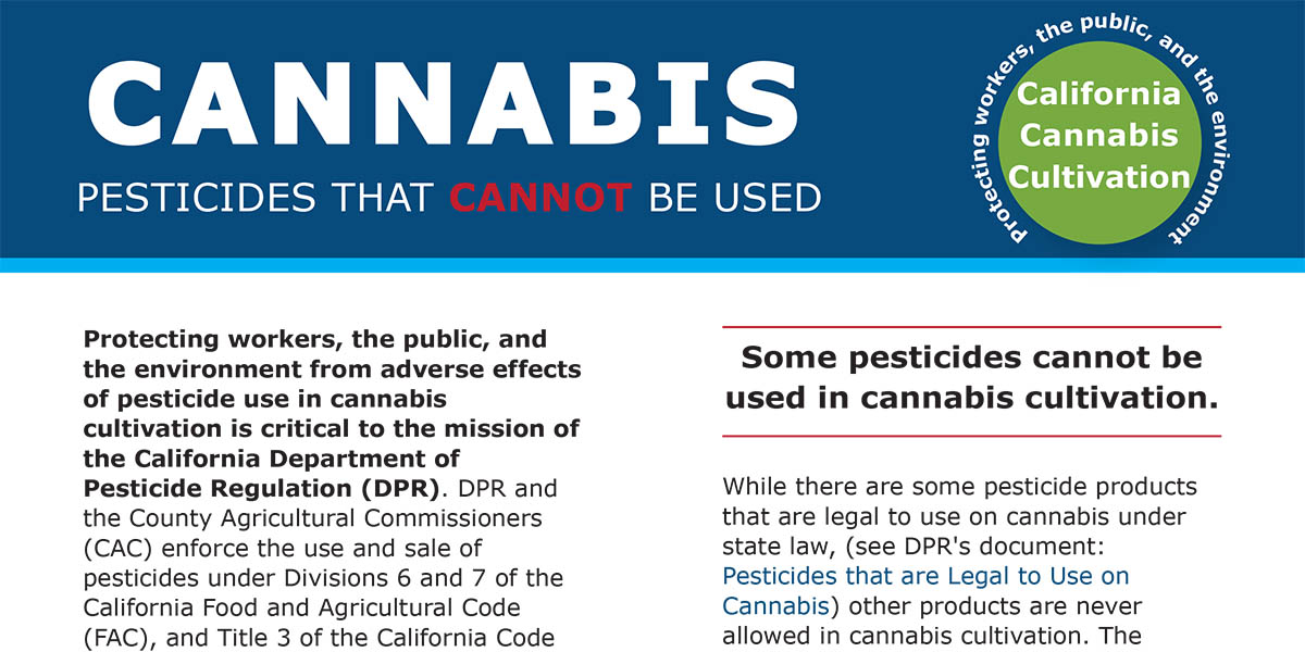Cannabis Pesticides that Cannot be Used